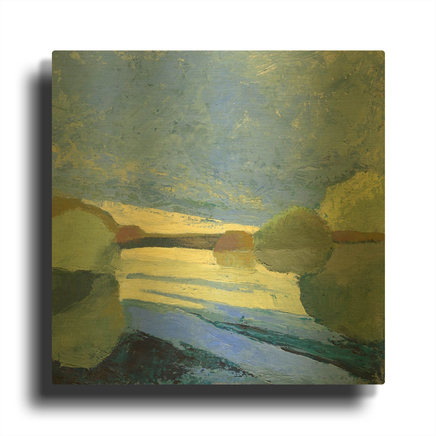 'From The Bridge' By Ann Gordon Gold Metal Wall Art