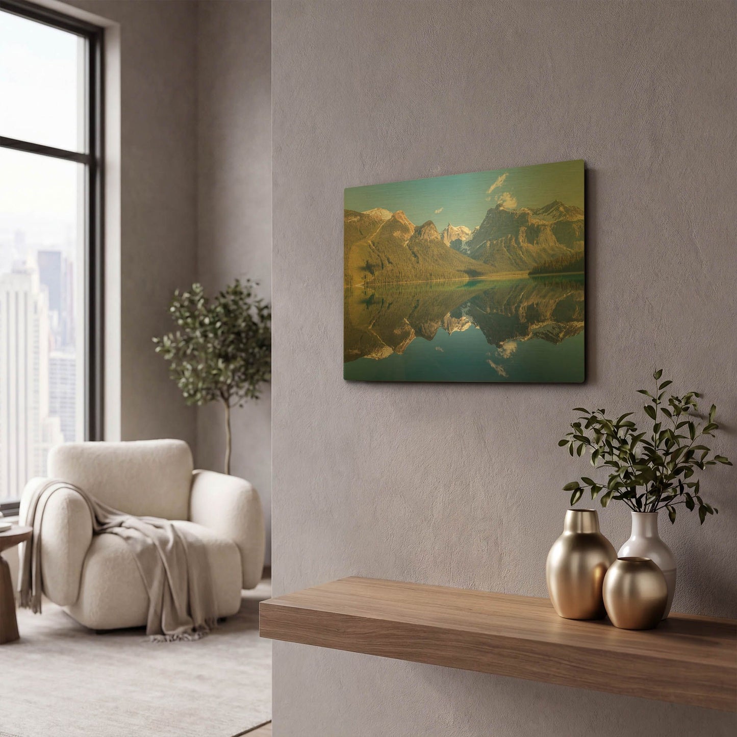 'Glacial Majesty' By Ann Gordon Gold Metal Wall Art