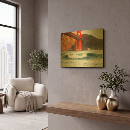 'Golden Surf' By Ann Gordon Gold Metal Wall Art