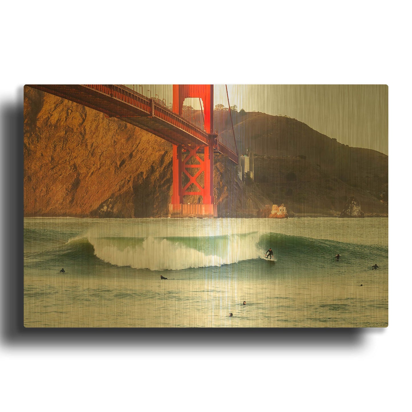 'Golden Surf' By Ann Gordon Gold Metal Wall Art