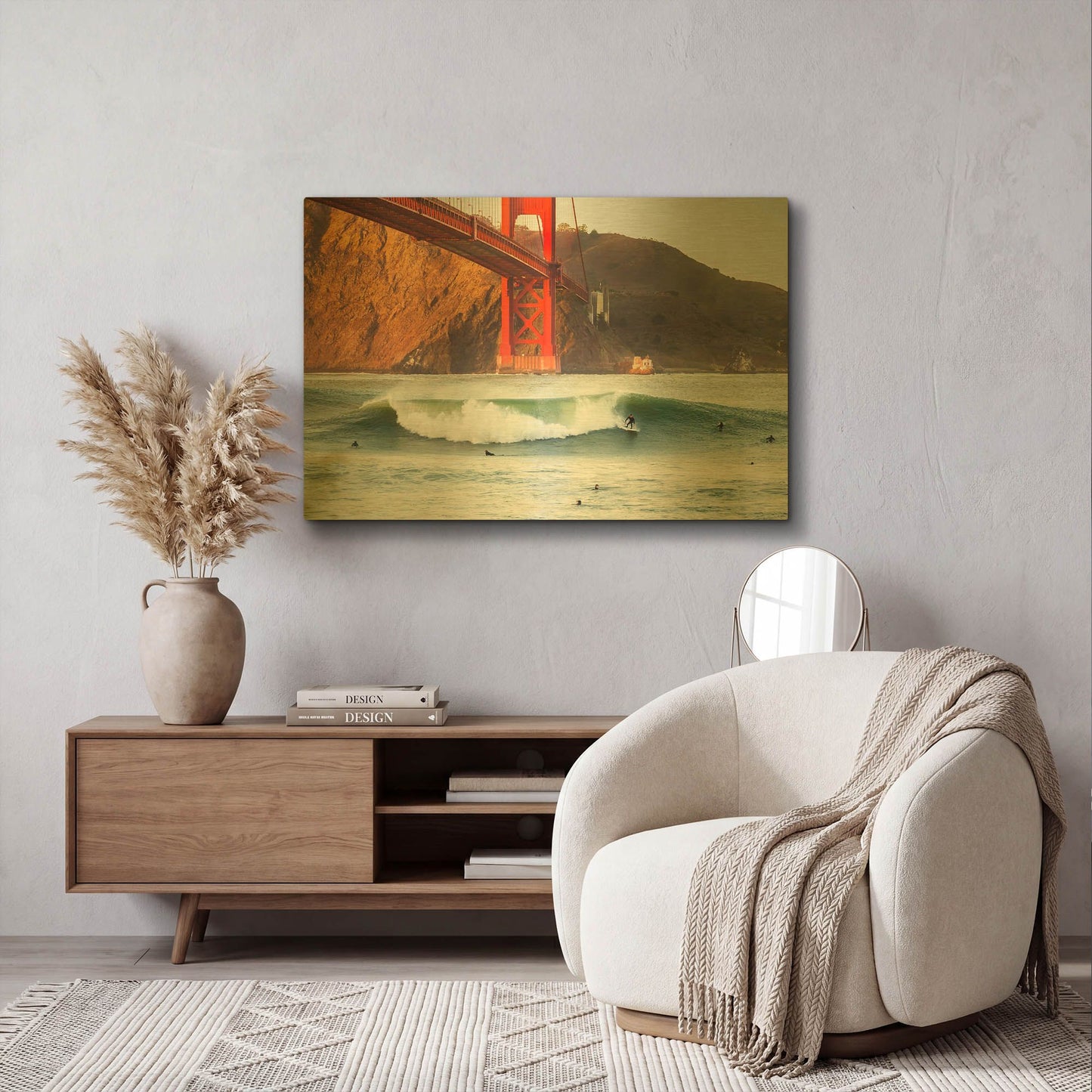 'Golden Surf' By Ann Gordon Gold Metal Wall Art