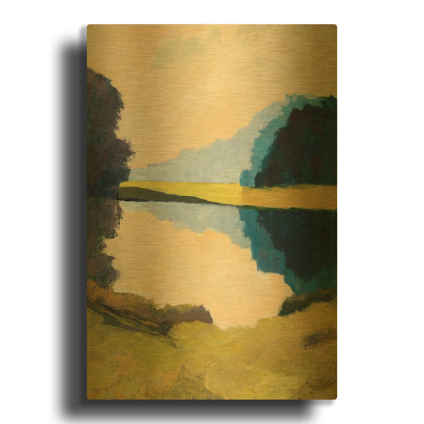 'Local Reflections' By Ann Gordon Gold Metal Wall Art