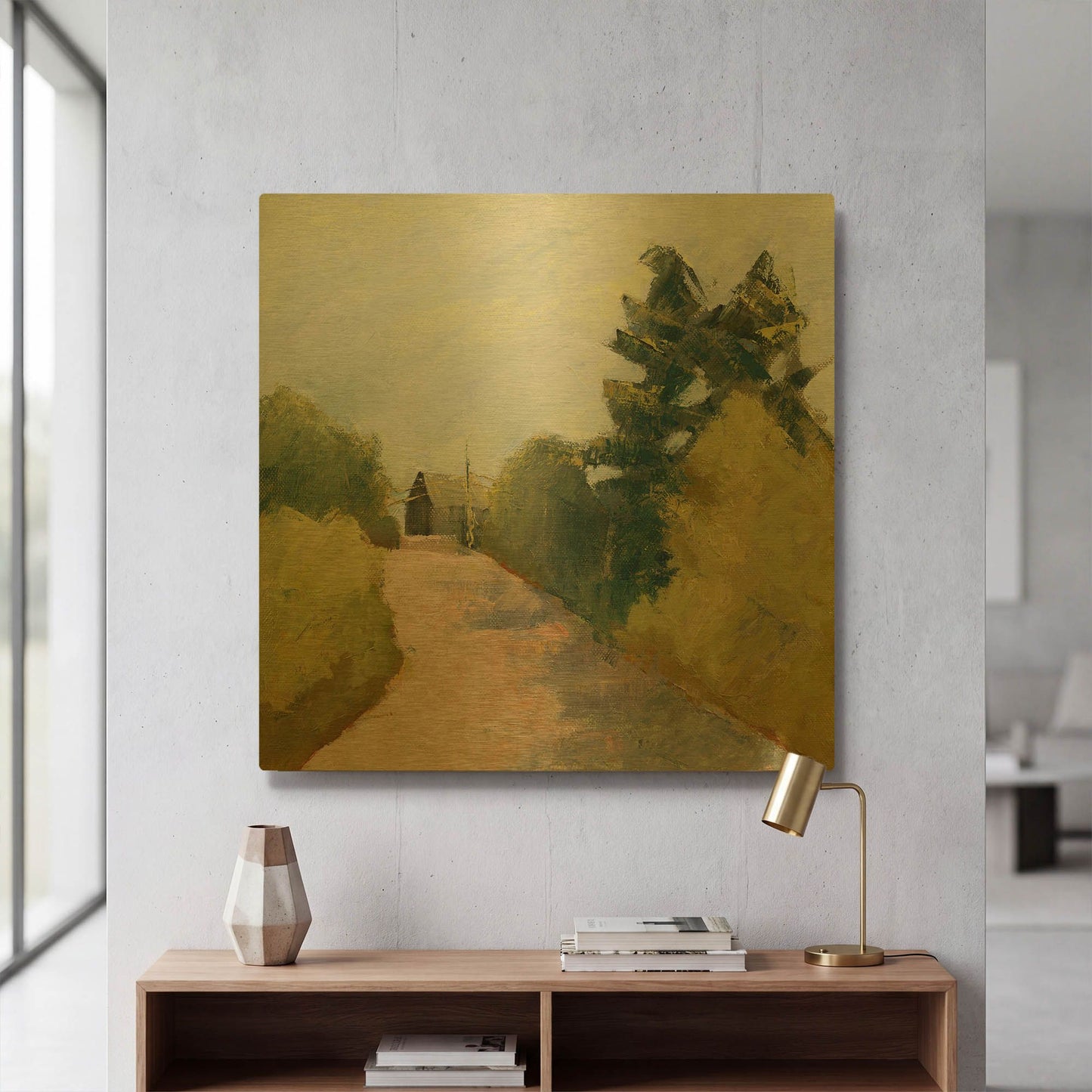 'Looking Back' By Ann Gordon Gold Metal Wall Art