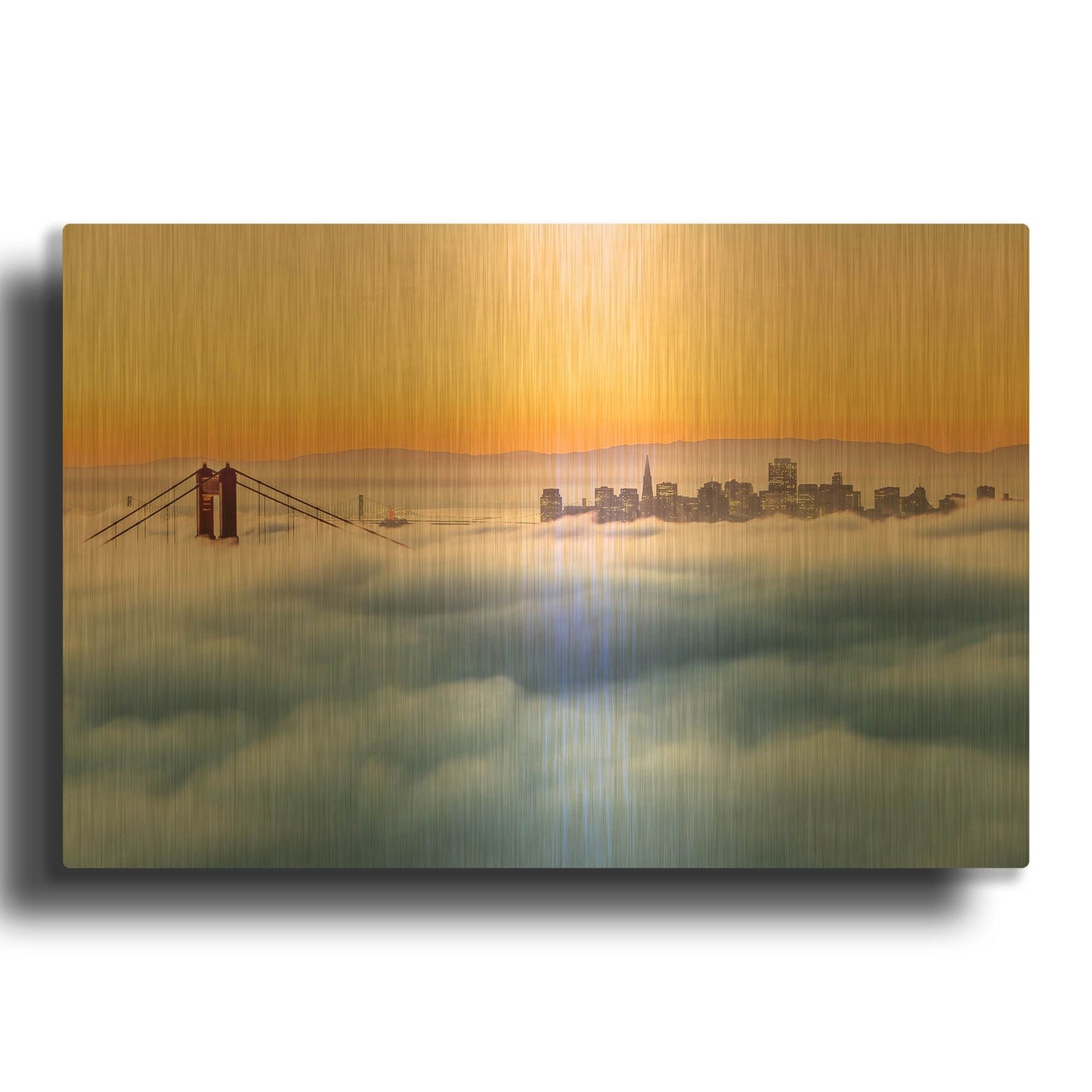 'Morning Fog' By Ann Gordon Gold Metal Wall Art