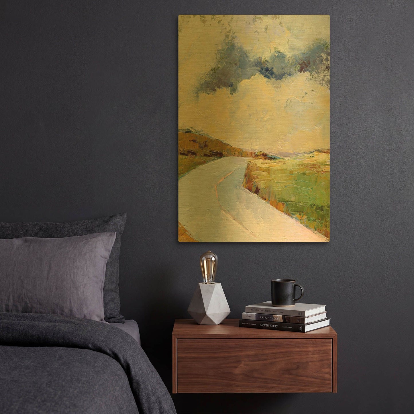'One Cloud One Road' By Ann Gordon Gold Metal Wall Art