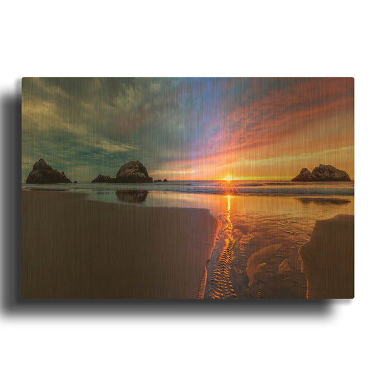 'River of Gold' By Ann Gordon Gold Metal Wall Art