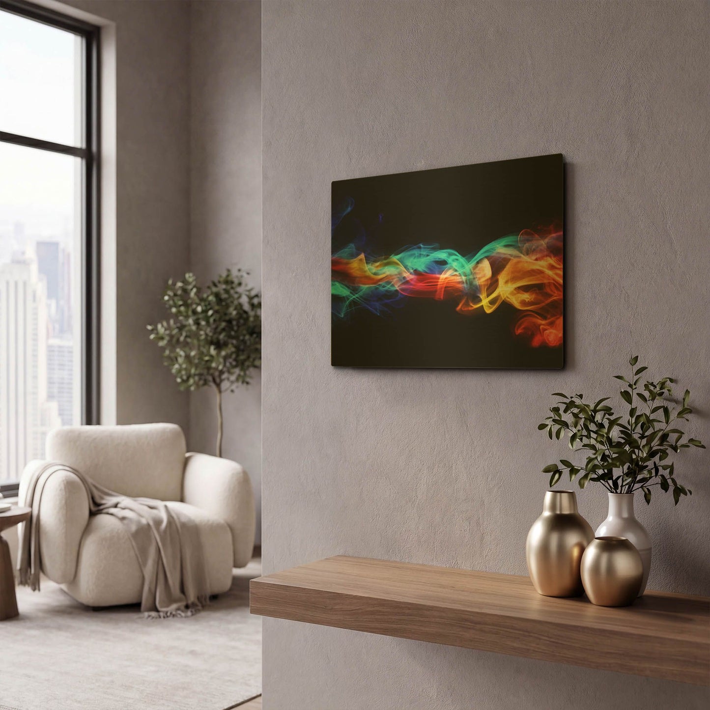 'Dynamic Haze' By LUXE Gold Metal Wall Art