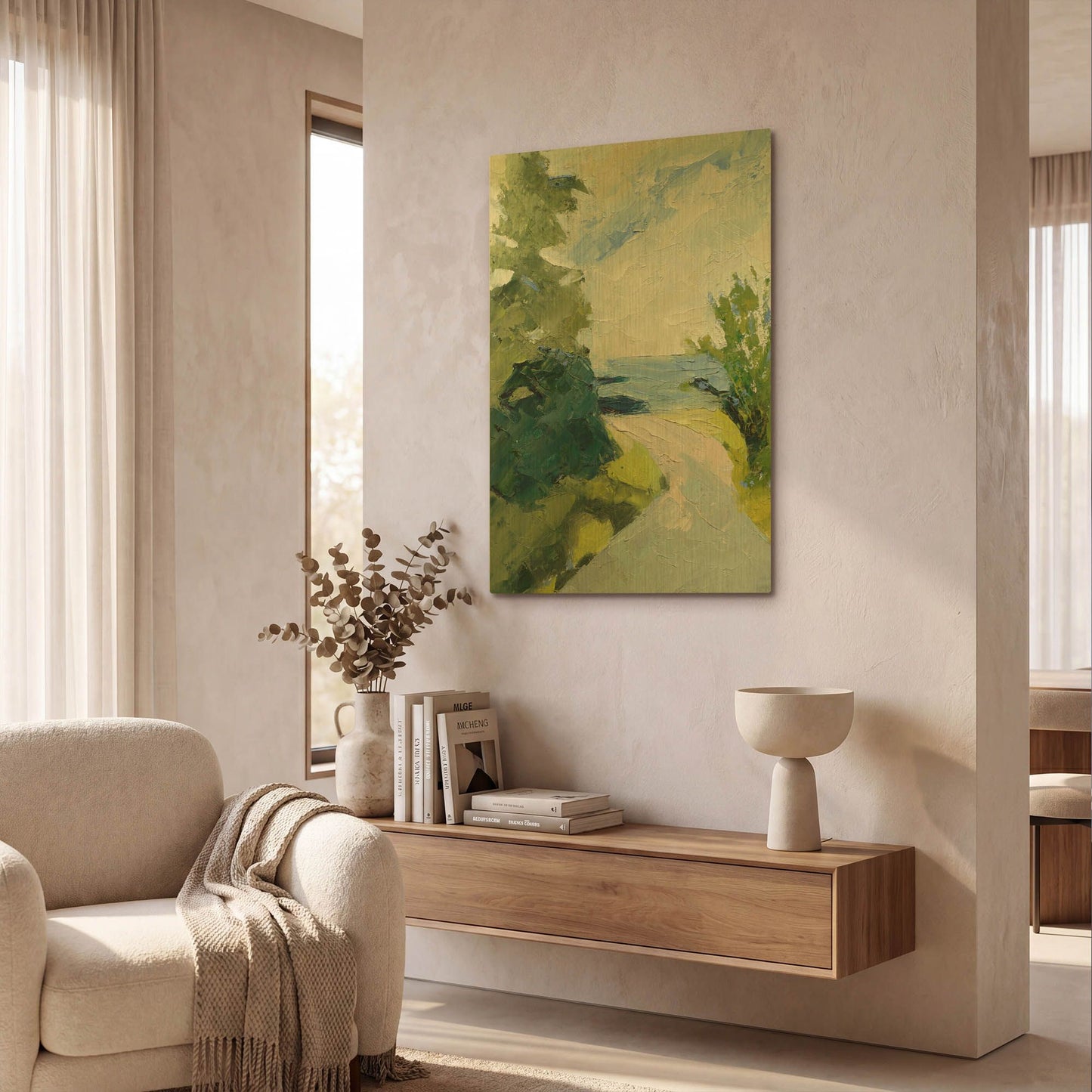 'Rounding The Bend' By Ann Gordon Gold Metal Wall Art