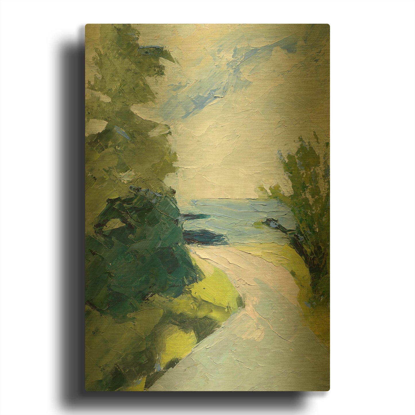 'Rounding The Bend' By Ann Gordon Gold Metal Wall Art