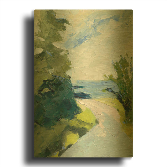 'Rounding The Bend' By Ann Gordon Gold Metal Wall Art