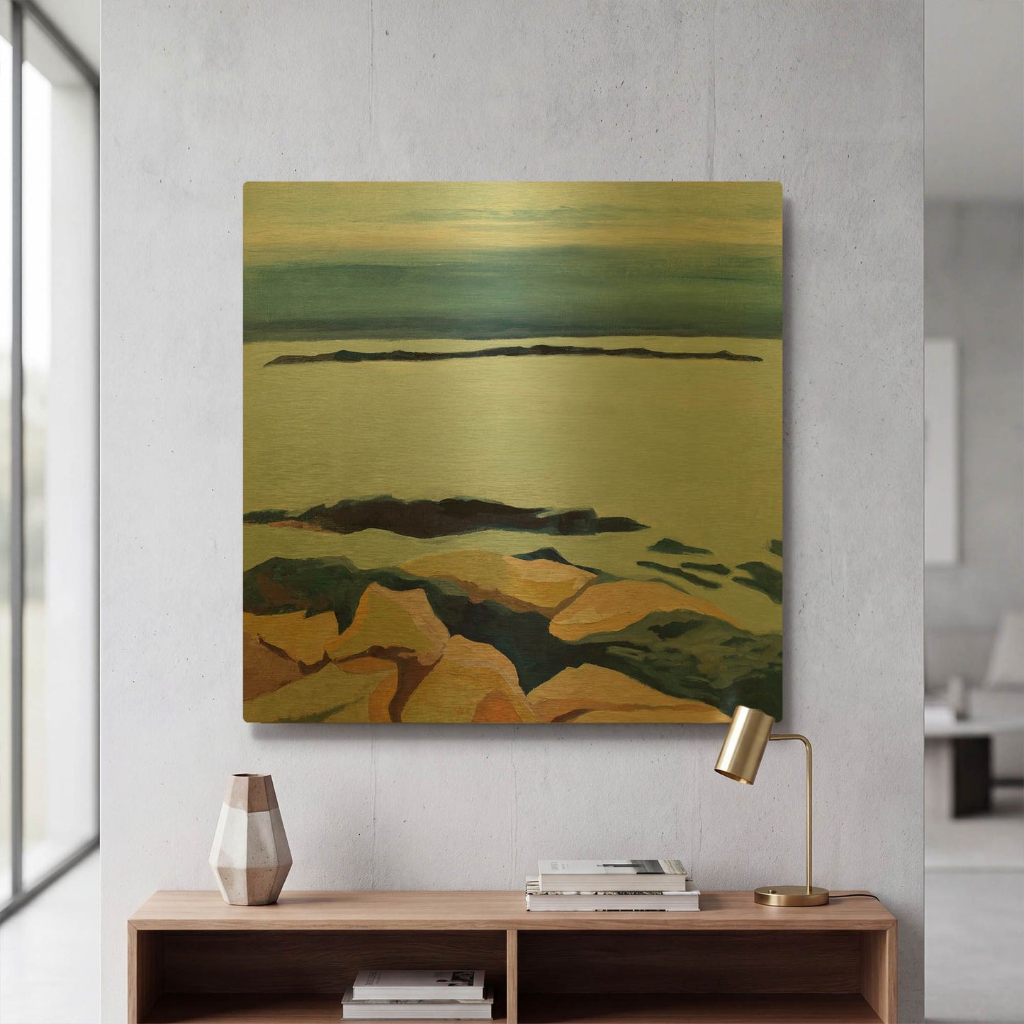 'Winter Walking' By Ann Gordon Gold Metal Wall Art