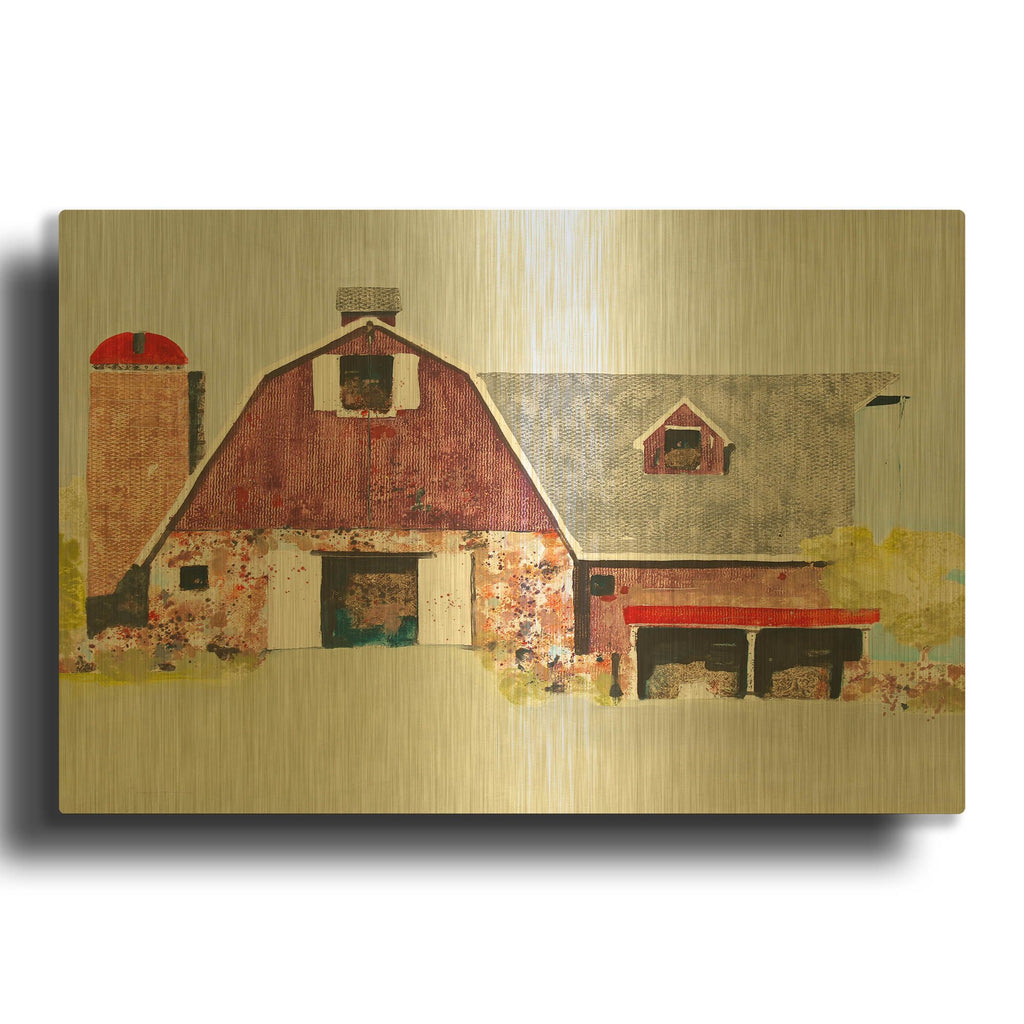 'Barn No. 2' By Anthony Grant Gold Metal Wall Art
