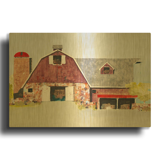 'Barn No. 2' By Anthony Grant Gold Metal Wall Art