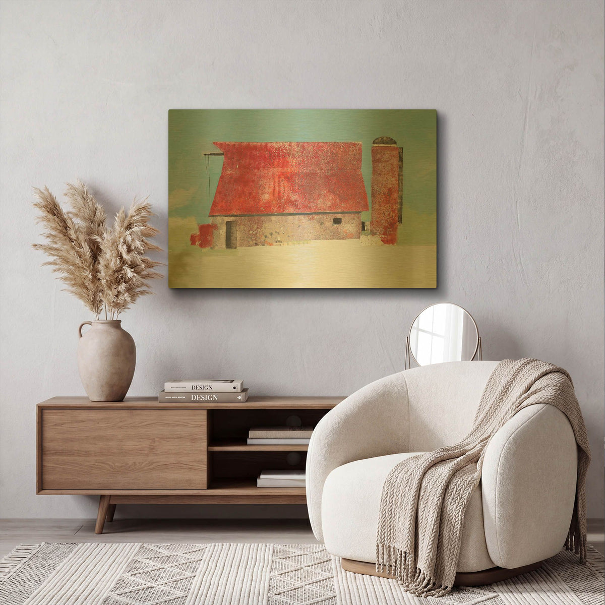 'Barn No. 36' By Anthony Grant Gold Metal Wall Art