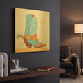 'Boy Boot' By Anthony Grant Gold Metal Wall Art