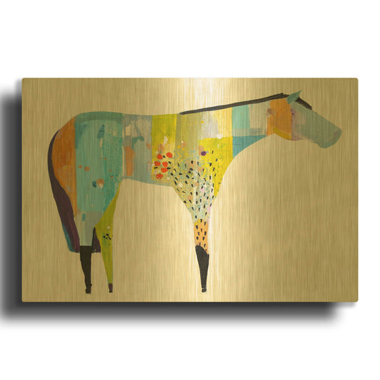 'Horse No. 27' By Anthony Grant Gold Metal Wall Art