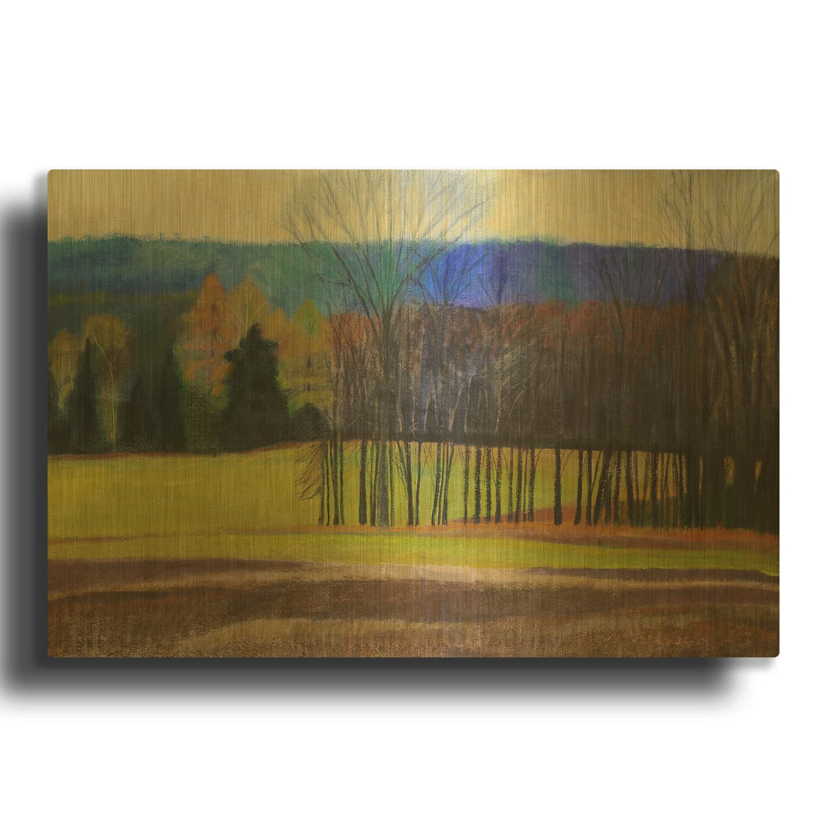 'Charlevoix County' By Cathe Hendrick Gold Metal Wall Art
