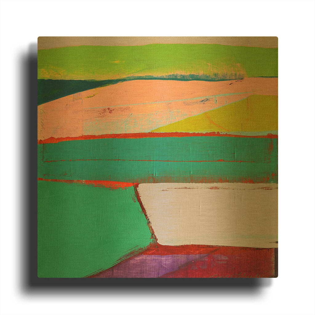 'Landscape Design No. 6' By Cathe Hendrick Gold Metal Wall Art