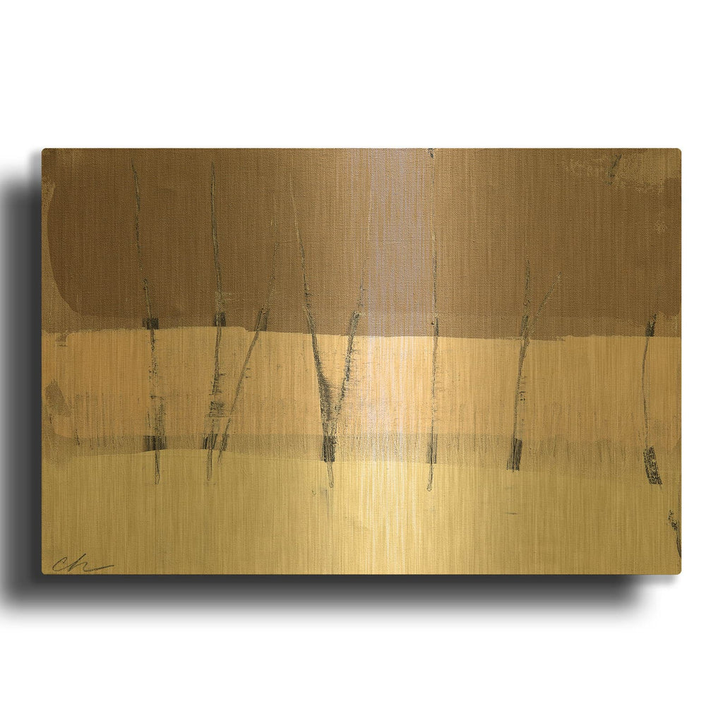 'Silence' By Cathe Hendrick Gold Metal Wall Art