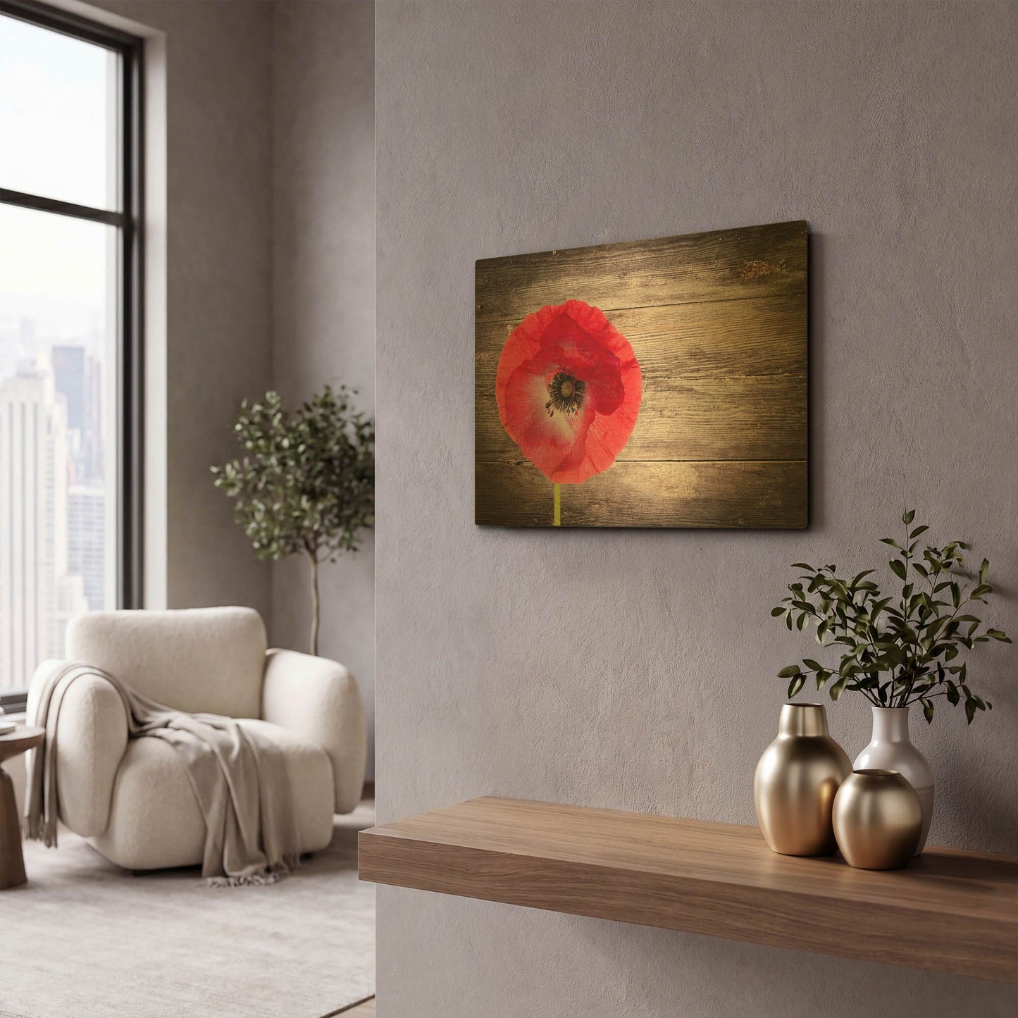 'Luxury On Rustic' By LUXE Gold Metal Wall Art