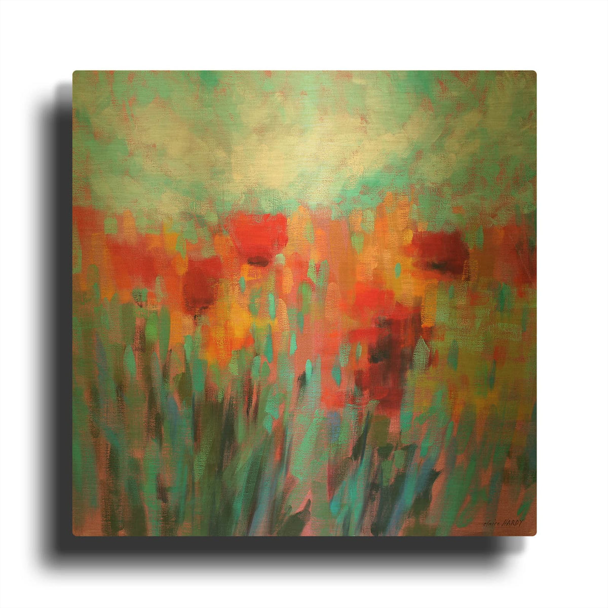 'Shimmering' By Claire Hardy Gold Metal Wall Art