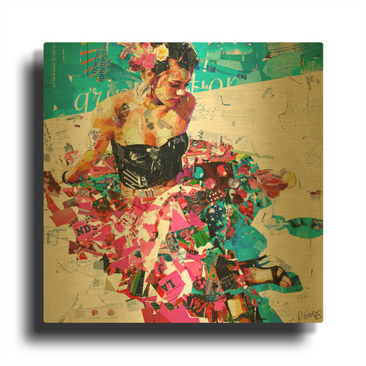 'All Summer Long' By Derek Gores Gold Metal Wall Art