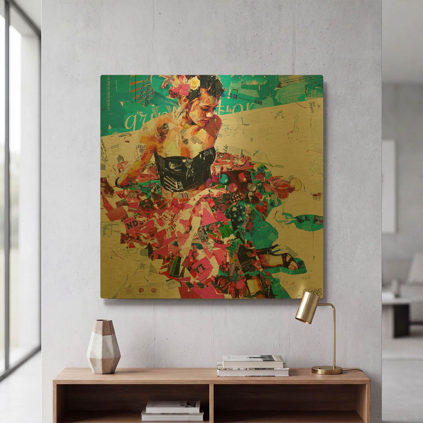 'All Summer Long' By Derek Gores Gold Metal Wall Art