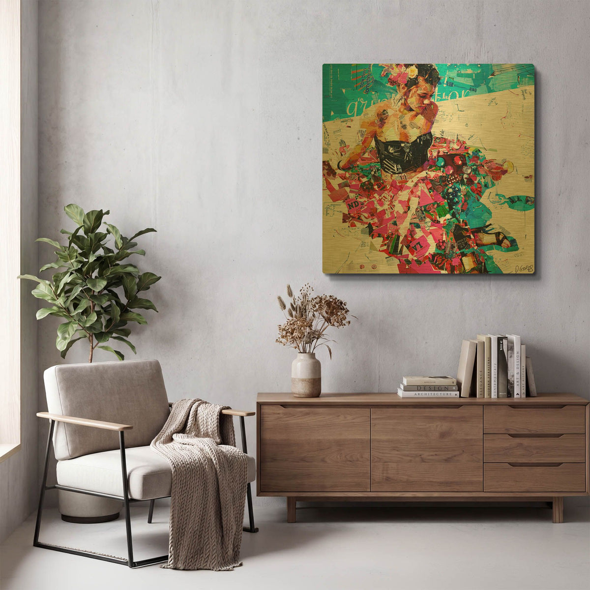 'All Summer Long' By Derek Gores Gold Metal Wall Art