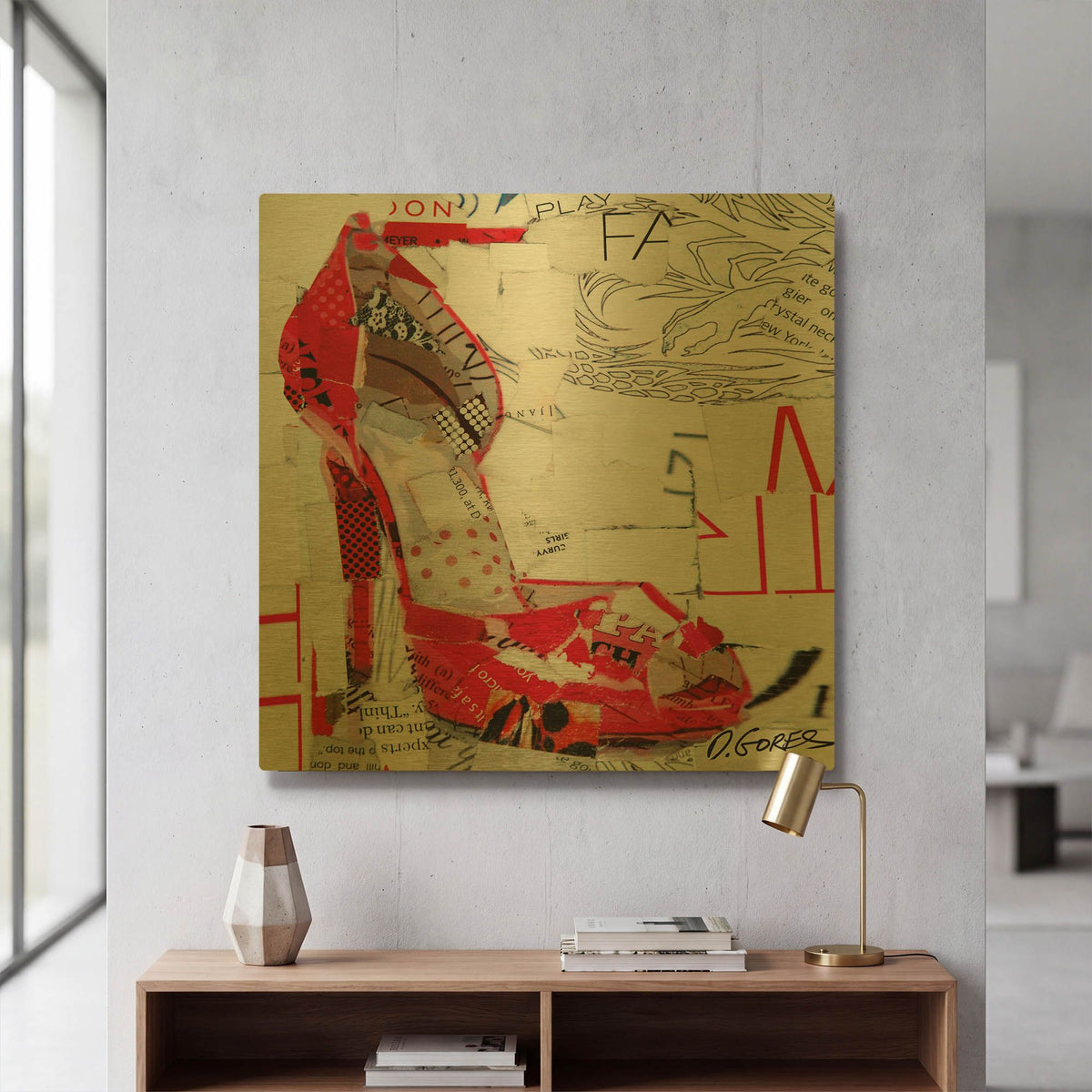 'Don’t Play Fair' By Derek Gores Gold Metal Wall Art