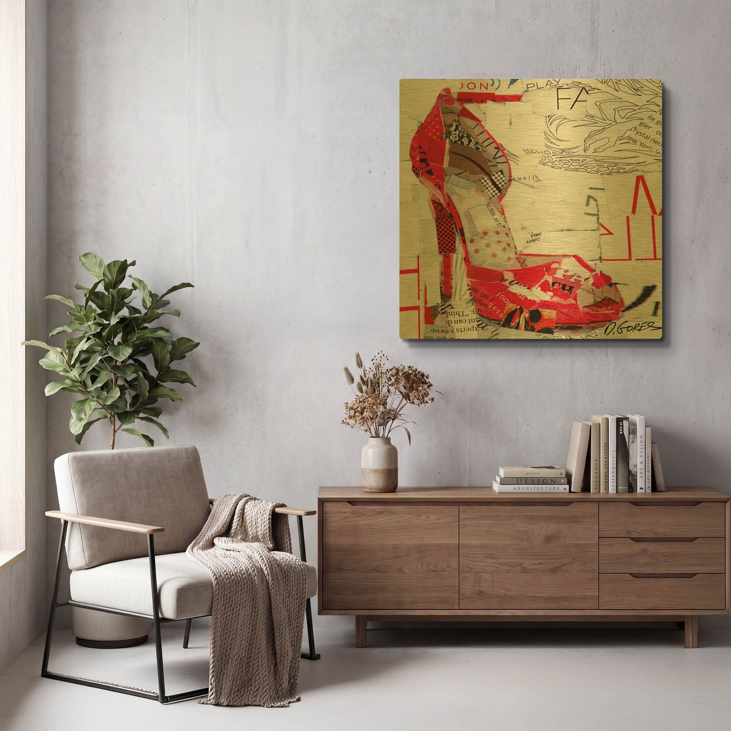 'Don’t Play Fair' By Derek Gores Gold Metal Wall Art