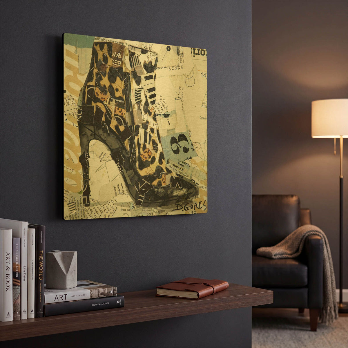 'Minimal Minimalism' By Derek Gores Gold Metal Wall Art
