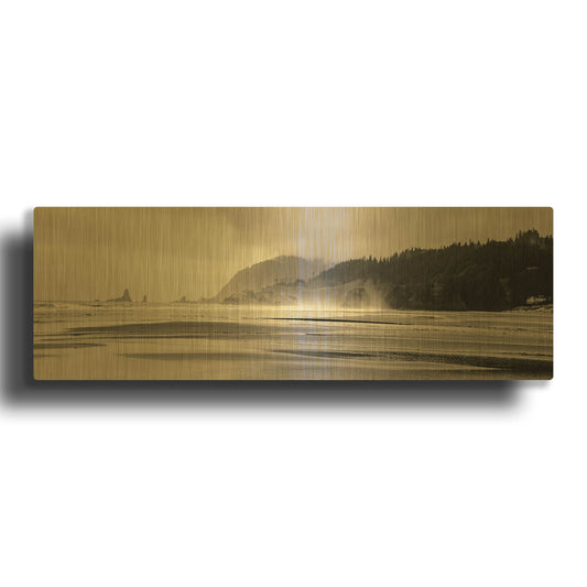 'Cannon Beach No. 7' By Gary Horsfall Gold Metal Wall Art