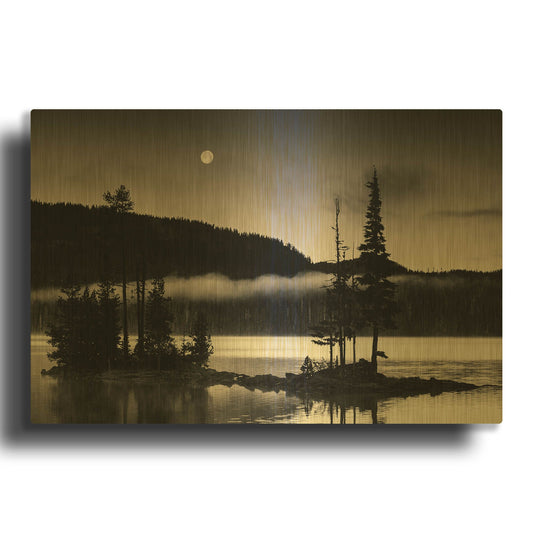 'Full Moon At Waldo' By Gary Horsfall Gold Metal Wall Art