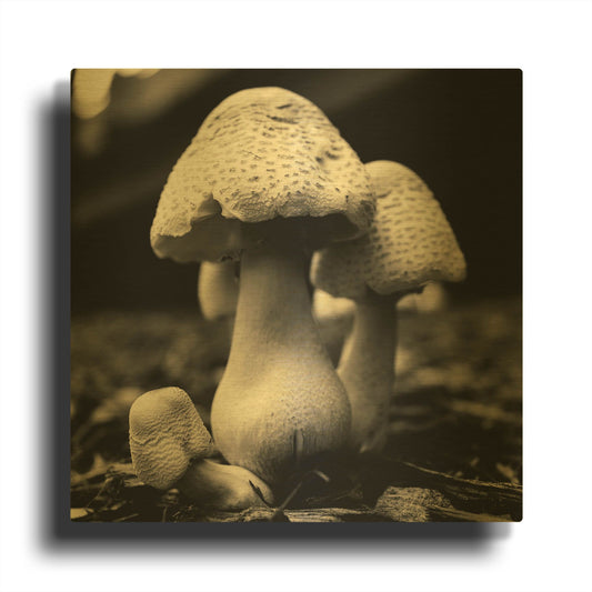'Mushroom No. 3' By Gary Horsfall Gold Metal Wall Art
