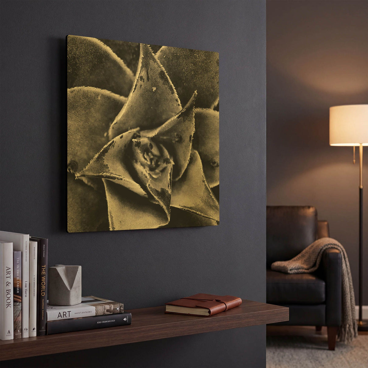 'Seattle Succulents' By Gary Horsfall Gold Metal Wall Art