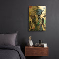 'Cover' By Giulio Lurissevich Gold Metal Wall Art