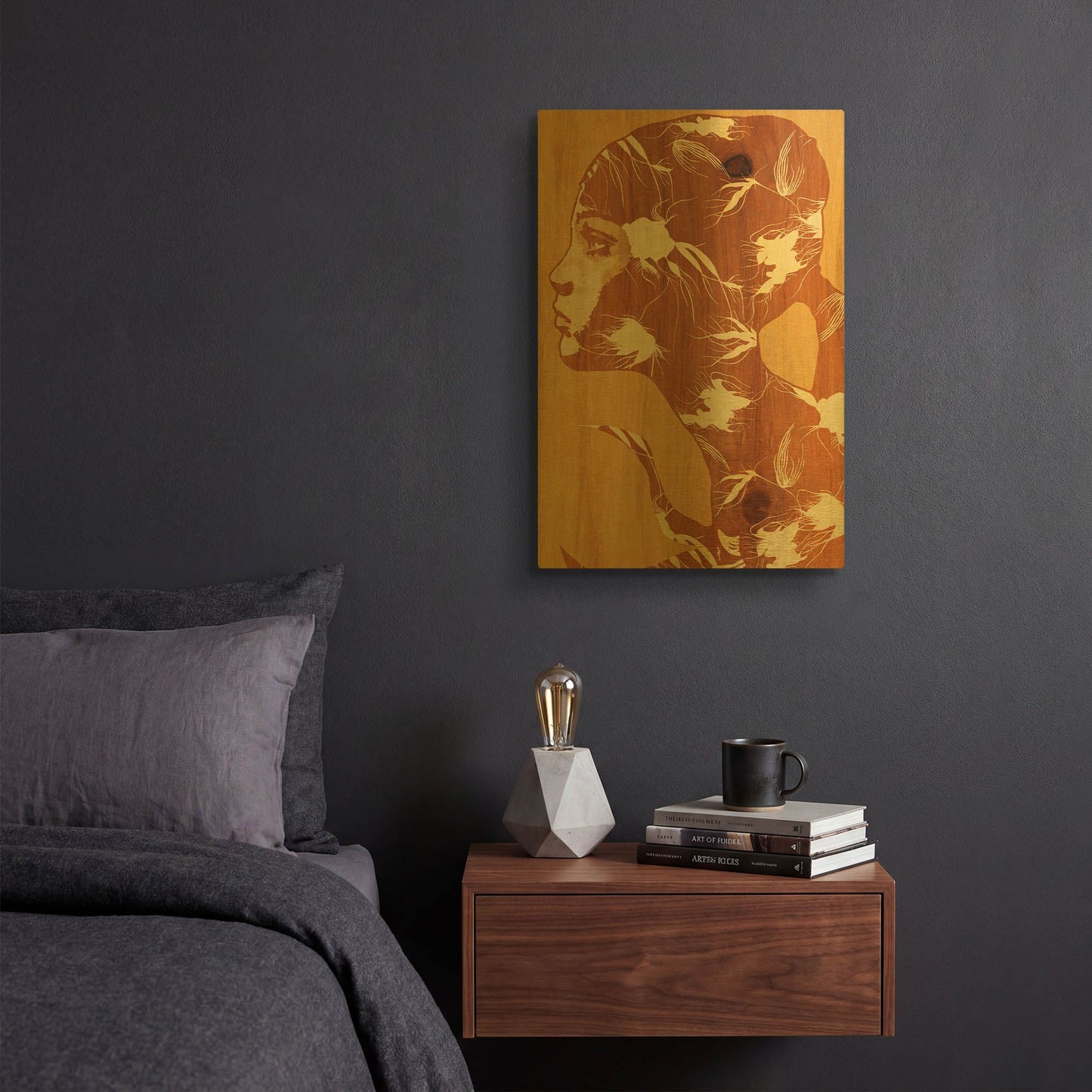 'Faithwood' By Giulio Lurissevich Gold Metal Wall Art