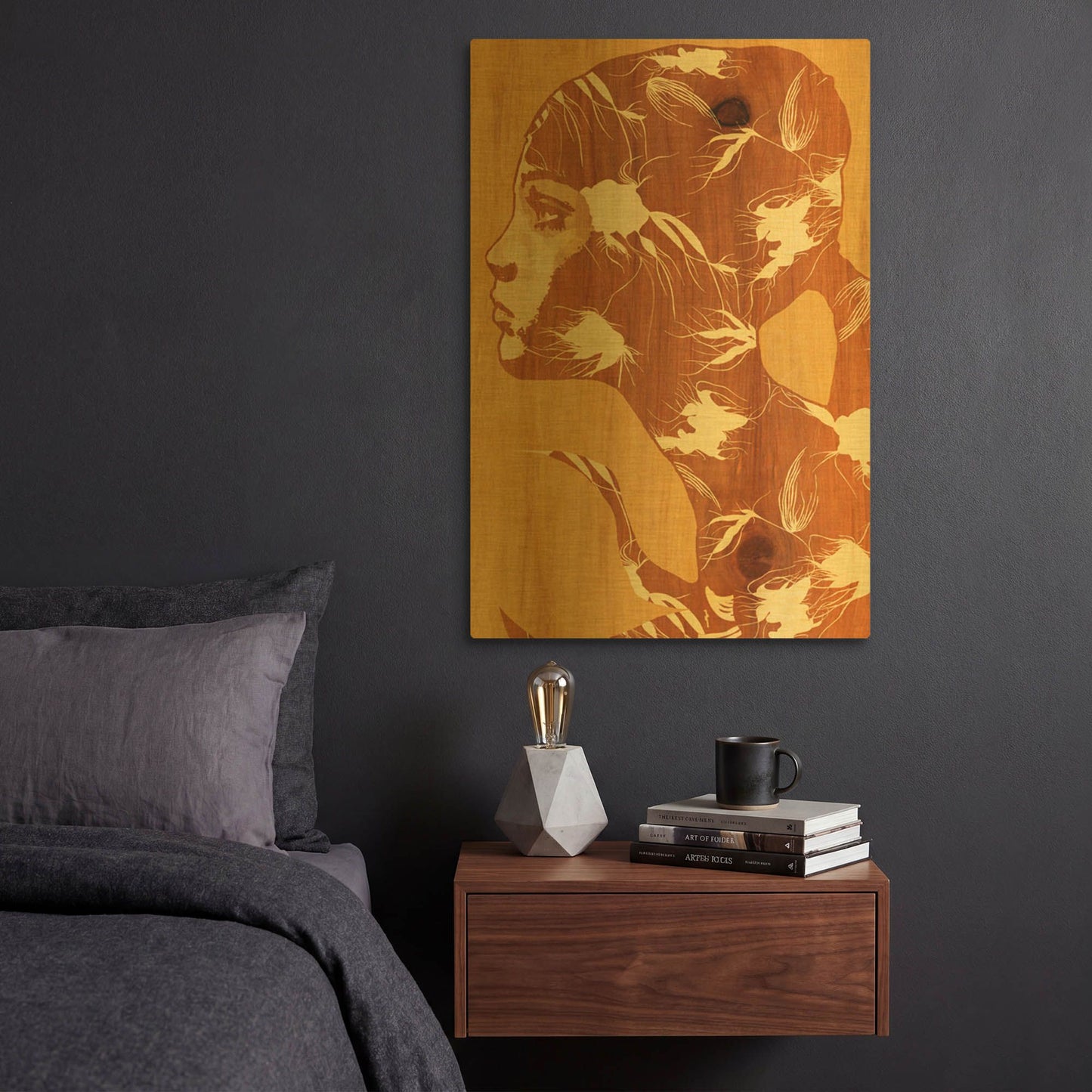 'Faithwood' By Giulio Lurissevich Gold Metal Wall Art