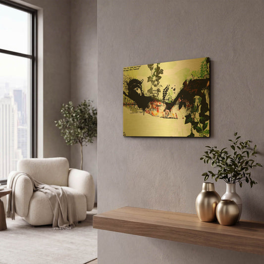 'Harakiri' By Giulio Lurissevich Gold Metal Wall Art
