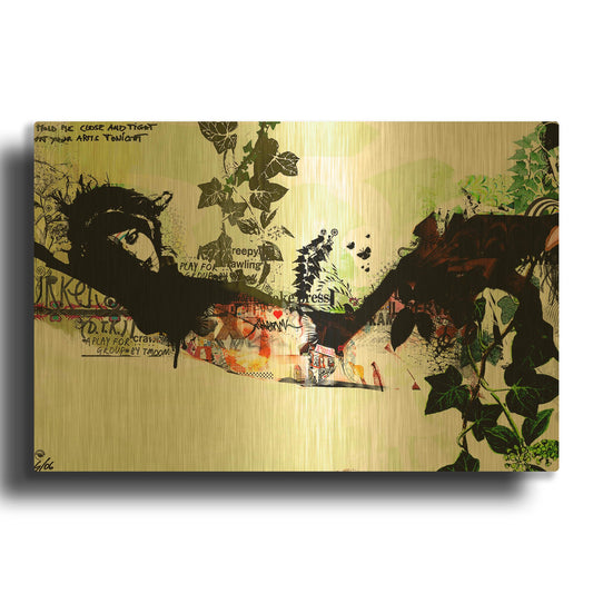 'Harakiri' By Giulio Lurissevich Gold Metal Wall Art