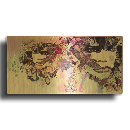 'Jung' By Giulio Lurissevich Gold Metal Wall Art