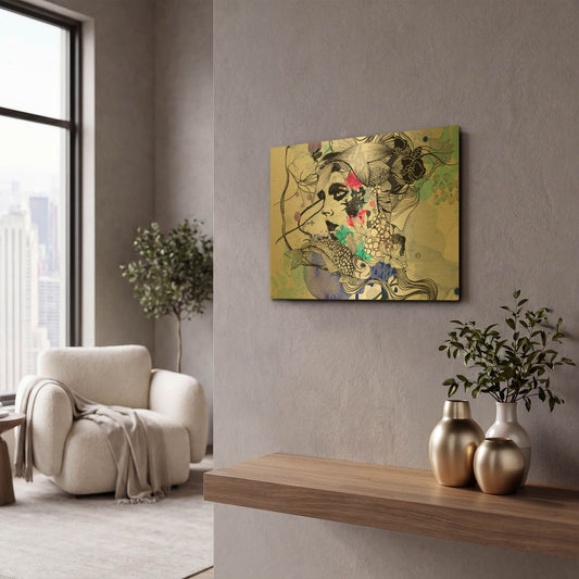'Moab' By Giulio Lurissevich Gold Metal Wall Art