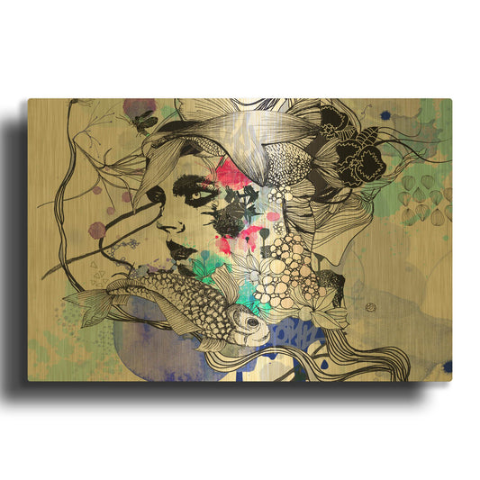 'Moab' By Giulio Lurissevich Gold Metal Wall Art