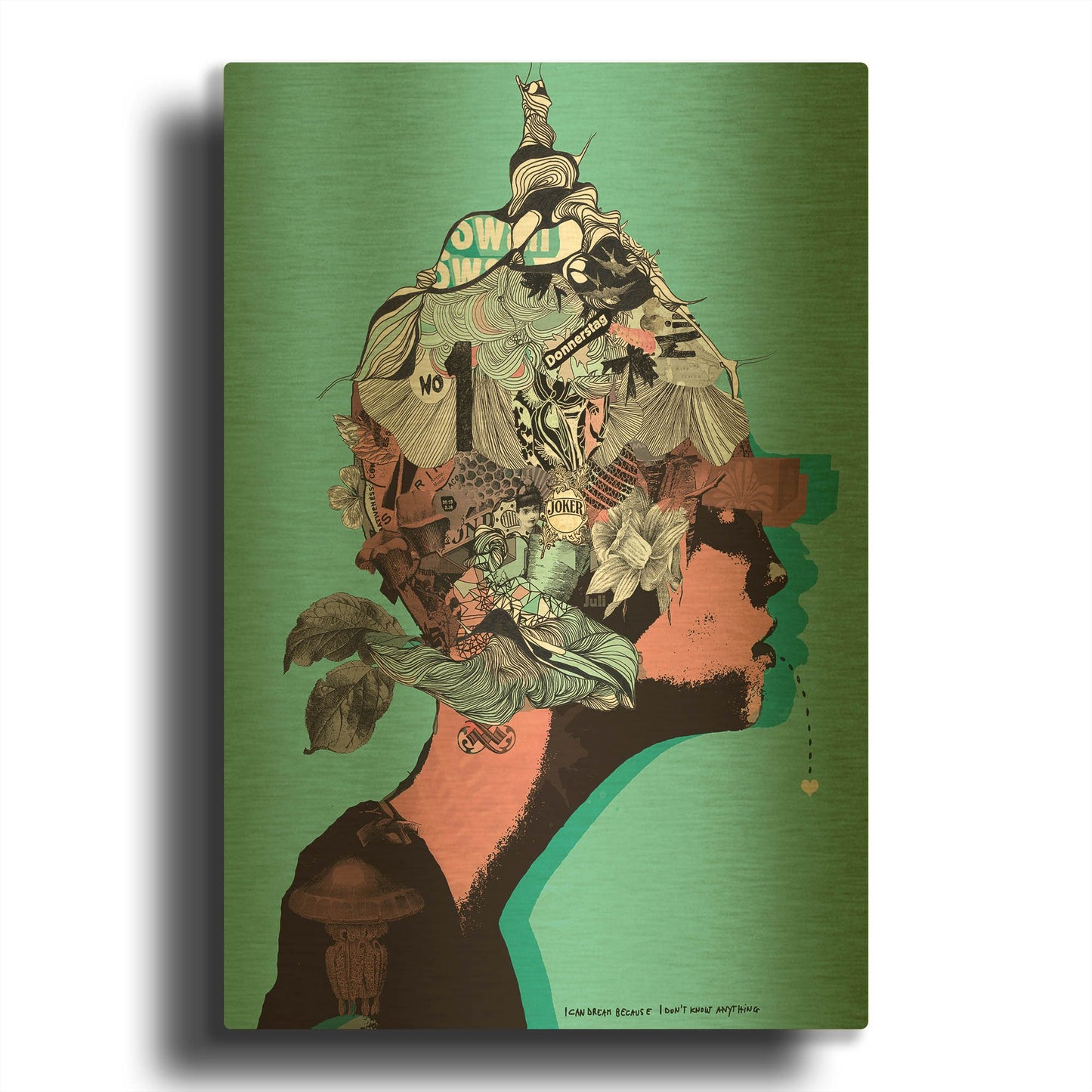 'Morfae' By Giulio Lurissevich Gold Metal Wall Art