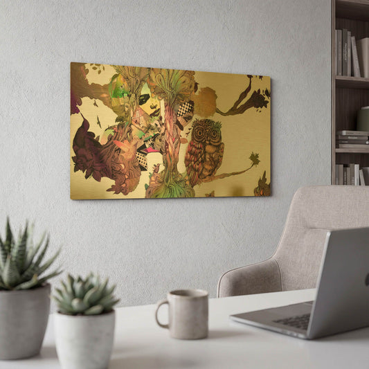 'Stay' By Giulio Lurissevich Gold Metal Wall Art