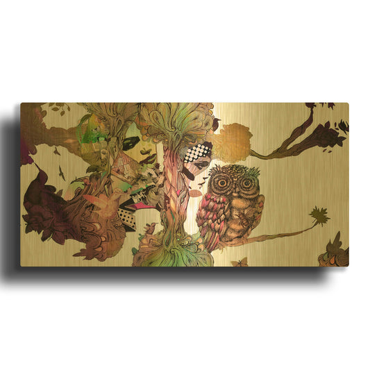 'Stay' By Giulio Lurissevich Gold Metal Wall Art