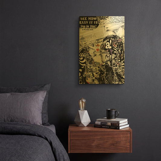 'The Chemistry Between Us' By Giulio Lurissevich Gold Metal Wall Art