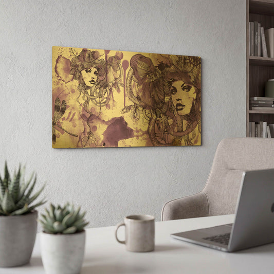 'Viola' By Giulio Lurissevich Gold Metal Wall Art
