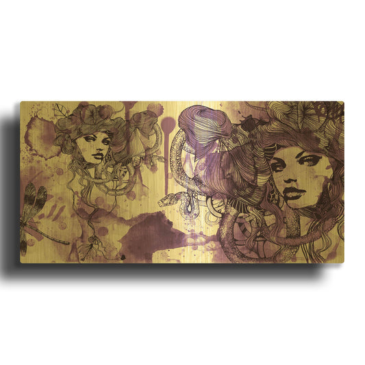 'Viola' By Giulio Lurissevich Gold Metal Wall Art
