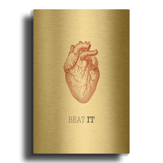 'Beat It' By GraphINC Gold Metal Wall Art